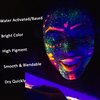 Mysense UV Blacklight Face Paint,Neon Fluorescent Body Paint,Single Water Activated Eyeliner,Water Based Glow in the Dark Makeup for Party Halloween Cosplay,Pink
