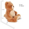 Vermont Teddy Bear Brown Teddy Bear – Cuddly Stuffed Animals, Cuddle Chunk, Honey, 15 inch
