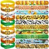 DMIGHT Jungle Safari Party Favors 30 Pcs Wild Animals Slap Bracelets and Rubber Wristband for Kids Birthday Gifts, Wild Theme Party favors for Kids Birthday Party Jungle Safari Party Supplies