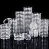 500 Pcs 25 mm Coin Holder Capsules Clear Round Plastic Coin Container Case for Coin Collection Supplies