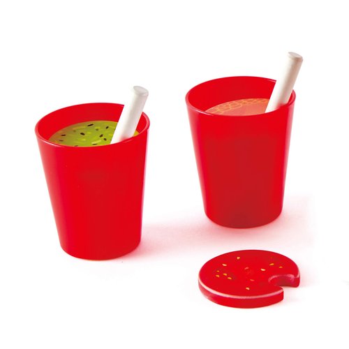 Hape Smoothie Blender | Multicolor Kitchen Smoothie Machine Play Set Complete with Cups & Straws, 9.44 Inch