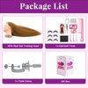 28" Mannequin Head Human Hair, Mannequin Head with 60% Real Hair,Cosmetology Mannequin Doll Head for Hair Styling,Training Practice Braiding Manikin Head with Table Clamp,Hair Styling Set #27