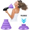 Collapsible Hair Dryer Diffuser,Silicone Dryer Hair Diffuser for Curly Hair- ​​​Lightweight Portable Travel ​Folding Design ​Fit Most Hair Dryers with Nozzle Diameter D-1.57Inch to 1.96 Inch (Purple)