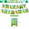 Yoshi Party Decorations,Birthday Party Supplies For Mario Yoshi Party Supplies Includes Banner - Cake Topper - 12 Cupcake Toppers - 18 Balloons