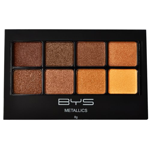 BYS Eyeshadow Makeup Palette 8 Shades - Metallic Browns