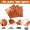 136 PCS Basketball Plates Tableware Set Basketball Birthday Party Decorations Sports Theme Party Supplies for Boys Kids Serves 24