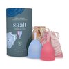 Saalt Menstrual Cup - Premium Design - Most Comfortable Period Cup - #1 Active Cup - Wear for 12 Hours - Soft, Flexible, Reusable Medical-Grade Silicone - Made in USA