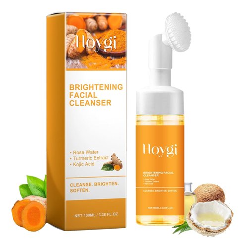 lisade Turmeric Facial Cleanser,Turmeric Face Wash, Turmeric Foaming Cleanser, Deep Gentle Clean and Firm Pores for All Skin (4 counts)