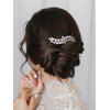 SWEETV Rhinestone Crystal Hair Accessories - Retro Bridal Hairpiece, Sparkly Side Comb for Brides, Bridesmaids, Women and Girls