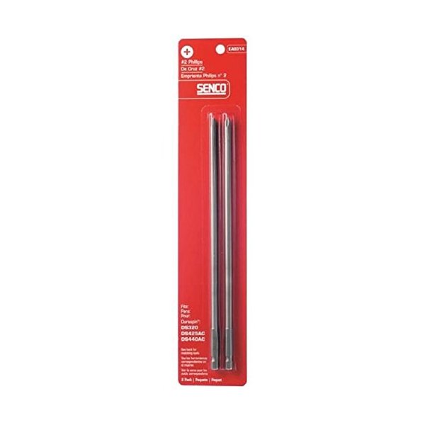 Senco ORGL77329 DuraSpin Phillips Replacement Screwdriver Bit Set, 2 Pieces, 6 in Length