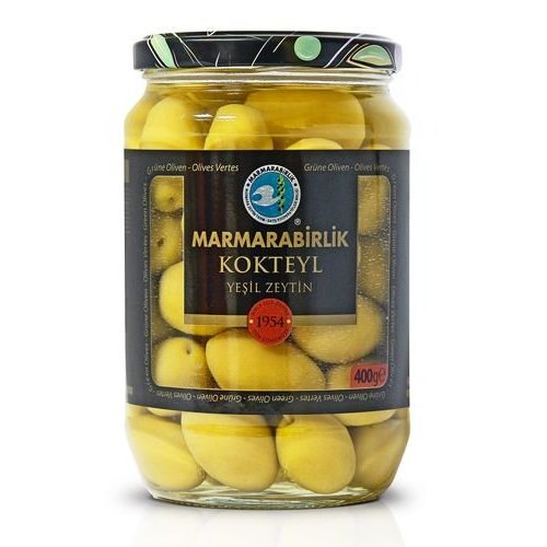 Green Olives – 1.5lb (Marmarabirlik Kokteyl Yesil Zeytin – 680g)