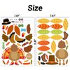 Make-A-Turkey Stickers Thanksgiving Crafts for Kids Make Your Own Turkey Craft Sets for Thanksgiving Party Favors Game Activities Supplies 20Pcs