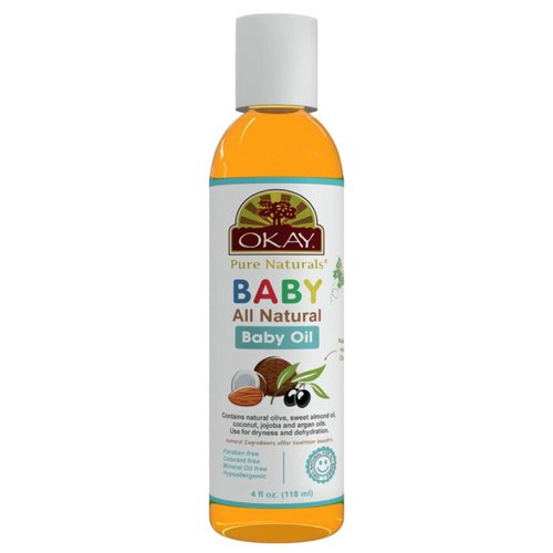 OKAY- BABY OIL ALL NATURAL 4oz / 236ml