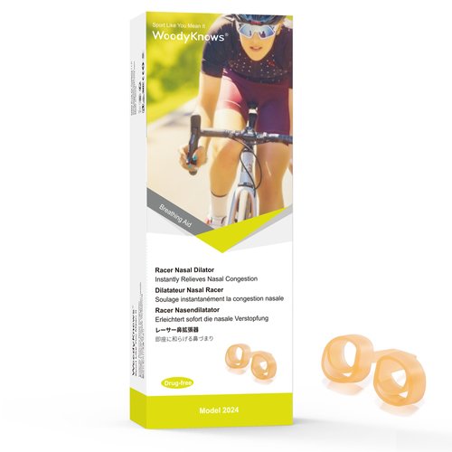 WoodyKnows Racer Nasal Dilator, Model 2024 Standard, Improves Sports Airflow, Nasal Congestion aid (Trial XS/S/M/L)
