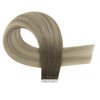 Full Shine Ombre Injected Tape in Hair Extensions Blonde and Brown Balayage Machine Virgin Tape in Extensions Human Hair 22Inch Seamless Injection Tape in Human Hair Extensions 25Gram 10Pcs