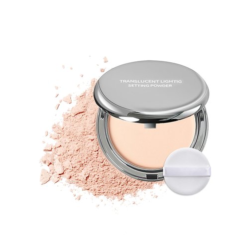 Pressed Mineral Powder Foundation,4-in-1 Matte Setting Powder with Concealer&Finishing Powder Makeup SPF 35,Color Correcting Medium to Full Flawless Coverage Foundation, Waterproof Long Lasting,Ivory