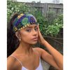 Urieo 4 Pcs African Turban Headband for Women Printed Hairband Knotted Stretchy Head Band Workout Yoga Non Slip Wide Headbands