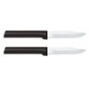 RADA Cutlery Paring Knife Blade Stainless Steel Resin, 6-3/4 Inches, Black Handle, 2 Pack