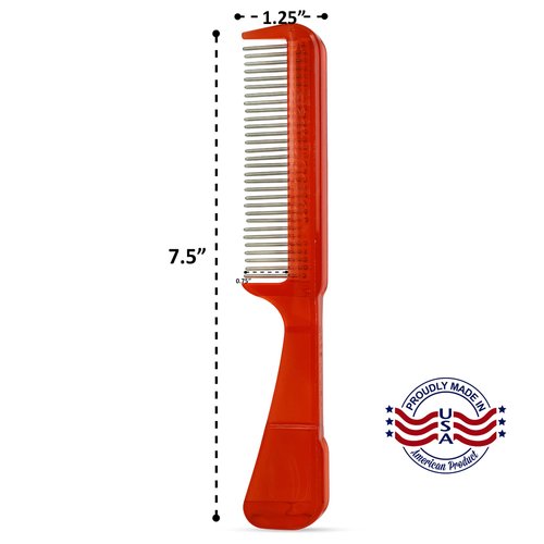The Hair Doctor Hair Doctor Handle Comb with silky smooth rotating teeth reduces hair breakage and hair loss (30 Stainless Teeth, Royal Purple)