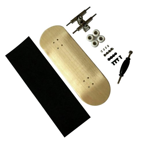 ZEZEFUFU Basic Complete Fingerboard Handmade Finger Skateboard with Wheels Nuts Trucks Tool Kit