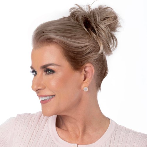 Twist Classic Color Brown Blonde - Toni Brattin Hairpieces Hair Wrap Playful Volume 3.5" Length Around Ponytail Changelite 100% Heat Friendly Synthetic Fun Bun Envoltura de cabello