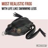 LUNKERHUNT Frog Fishing Lure for Bass Fishing | Pocket Frog Lure 1.75 Inch | Topwater Fishing Lures with Weedless Hooks for Trout, Pike in Saltwater and Fresh Water