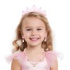 ELEMIRSA Girl Handbag Purse for Little Girls Kids Pretend Play Dress Up Necklace Hair Accessories Jewelry Set, Light Pink