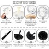 ZERODECO Black White Birthday Party Decorations, Happy Birthday Banner Pompoms White Black Balloon Arch Fringe Curtain Party Décor for Men Women Black and White Birthday Party