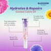 Blossom On the Mend Restoring Scented Portable Cuticle Oil Tube for Travel with Brush Tip, Infused with Real Flowers, 0.34 fl. oz/10ml, Spring Bouquet