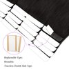 ABH AmazingBeauty Tape in Hair Extensions Semi-Permanent Pre-taped Tape Extensions Real Remy Human Hair Skin Weft, Invisible, Seamless and Reusable, 50g 20pcs, Jet Black Color 1, 18 Inch