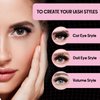 Perfect Key 200 Clusters Natural Look Eyelash Extensions Wispy Lash Clusters D Curl Cluster Lash Extensions 10-18mm (100D-200 Black)
