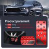 TDOFYH Aluminum Alloy Pedal Cover for Jeep Grand Cherokee Dodge Durango 2011-2024 No Drilling Aluminum Brake and Accelerator Pedal Covers 2PCS(Red)
