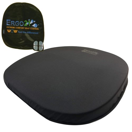 ERGO21 Original Seat Cushion - Liquicell Membrane Technology for Pressure Relief, Tailbone Pain, Sciatica, Hip & Lower Back Pain - Long Sitting on Car Seat, Office/Home Chair (18" W x 17" x 2")