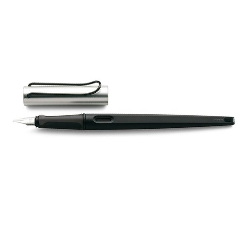 Lamy joy AL - calligraphy fountain pen with ergonomic grip & polished steel nib in line width 1.1 mm - Calligraphy Fountain Pen with ribbon nib - incl. ink cartridge T 10 blue
