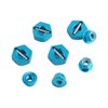 GDOOL 12mm Wheel Hex Hubs Drive Adapter 5mm Thick & Flange M4 Lock Nuts Aluminum for Redcat Axial HSP WLtoys Himoto RC Truck Model Car Upgrade Parts (Blue)