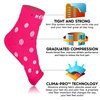 NEWZILL Plantar Fasciitis Socks with Arch Support, BEST 24/7 Foot Care Compression Sleeve, Eases Swelling & Heel Spurs, Ankle Brace Support, Increases Circulation (S/M, Pink w White Dots)