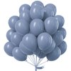 PartyWoo Dusty Blue Balloons, 50 pcs 12 Inch Purplish Boho Blue Balloons, Slate Blue Balloons for Balloon Garland or Arch as Party Decorations, Birthday Decorations, Baby Shower Decorations, Blue-F16