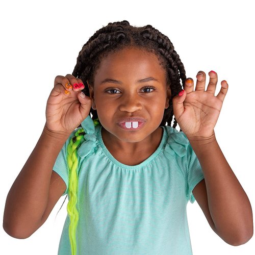 Fun Express 24 Pieces Easter Bunny Teeth, BPA Free Plastic, Easter Party Supplies, White