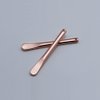 4 Pieces Zinc Alloy Makeup Spatula Eye Cream Spoon Beauty Scoop Mini Spoon Makeup Beauty Spoons Mini Cosmetic Skincare Spatula for Cream Lotions, Cylindrical Handle Type, Rose-Gold