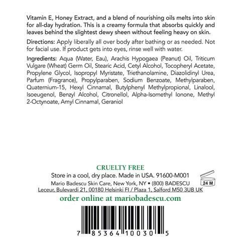 Mario Badescu Vitamin E Body Lotion, 6 Fl Oz (Pack of 1)