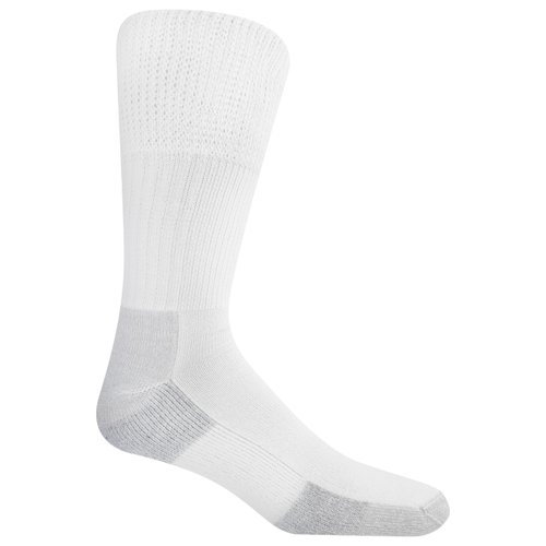 Dr. Scholl's Men's Advanced Relief BlisterGuard Work Crew Socks 2 Pair, White, Shoe Size: 7-12