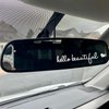 3x Hello Beautiful Rearview Mirror Decal,Vinyl Car Decals For Women,Vanity Mirror Stickers,Girl Car Decal Gifts,Car Window Decal,Car Mirror Sticker,Car Window Decal, Self Affirmations Decal