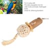 JOROBURO Sola Stick Bird Toys, Fun Interactive Soft Ball Log Sola Wood Corn Leaf Silk Parrot Chew Toys, Relieve Boredom Hanging Bird Toys for Parakeets Parrotlets Cockatiels