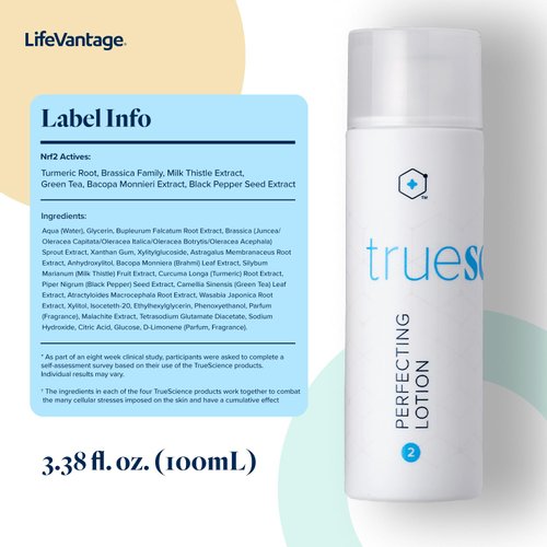 LifeVantage Face Lotion (100ml) TrueScience Perfecting Lotion,Adds Radiance to Your Dry Skin w/Hybrid Serum-Facial Lotion & Nrf2 actives