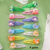 AACKS Hair Clip, Sea Animals Hair Accessories for Kids Teens, Dolphin Crab Sea Horse Octopus Hair Barrettes and Pins, 12 Count