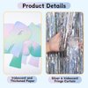 Iridescent Party Decorations, Iridescent Birthday Decorations for Women Girls Men Boys, Happy Birthday Decorations Silver Party Decor Suppies with Iridescent Balloons Tablecloth Banner Fringe Curtain