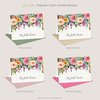 Womens Personalized Folded Stationary Set, Custom Fold, Floral Thank You Card, Rustic Note Cards for Women Stationery Gift, MultiFlower Fold