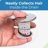 TubShroom Bathtub Drain Protector and Hair Catcher - 2 Pack, Chrome - Fits 1.5" - 1.75" Bathtub and Shower Drains