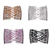 LOVEF 4Pcs Fashion Magic Beads Elasticity Double Hair Comb Clip Stretchy Hair Combs Clips
