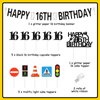 Driver License Birthday Party Decorations for 16 boys Driver License Party Decorations Transportation Birthday Party Supplies Traffic Light 16 Cake Toppers